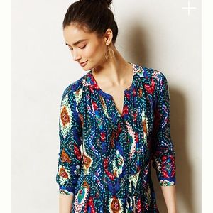 Anthropologie Maeve Topoxte Dropwaist Tunic Blouse